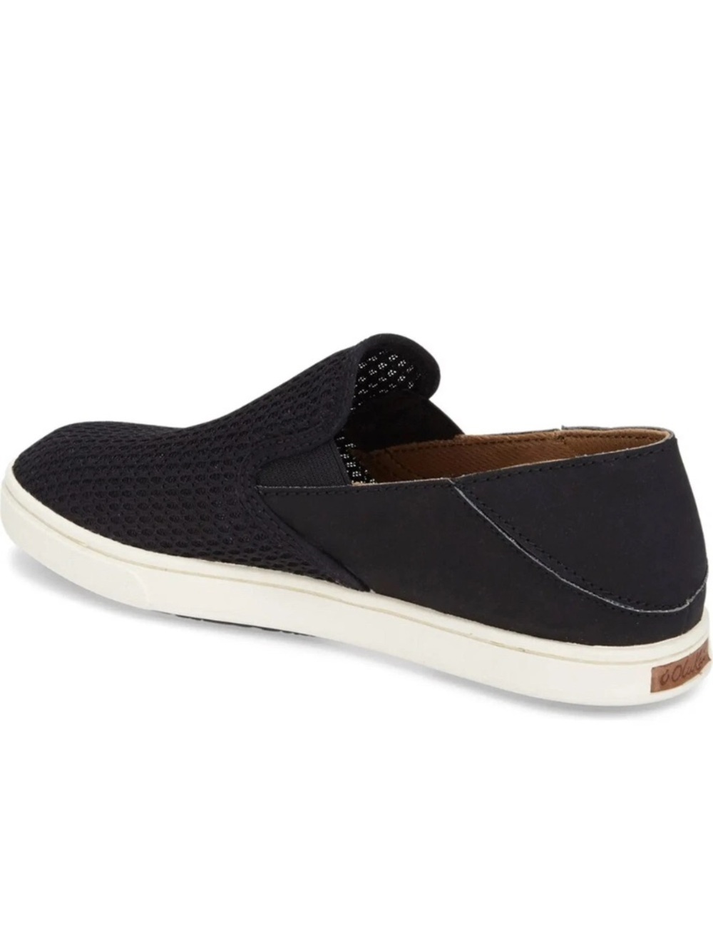 Olukai Pehuea Black Mesh Slip On Sneakers Shoes Womens Size 8 20271-4040 Casual - Picture 3 of 15